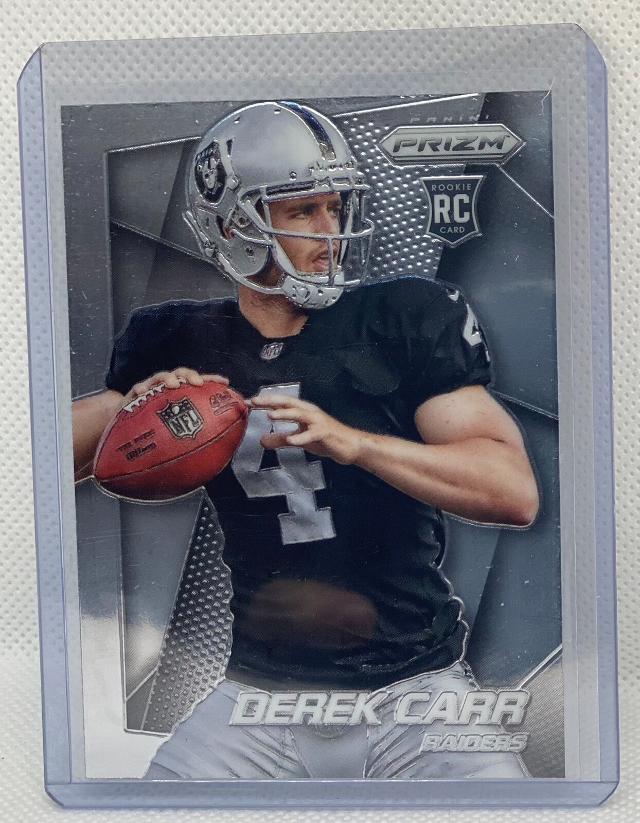 DEREK CARR 2014 PANINI PRIZM TRUE ROOKIE RC #257