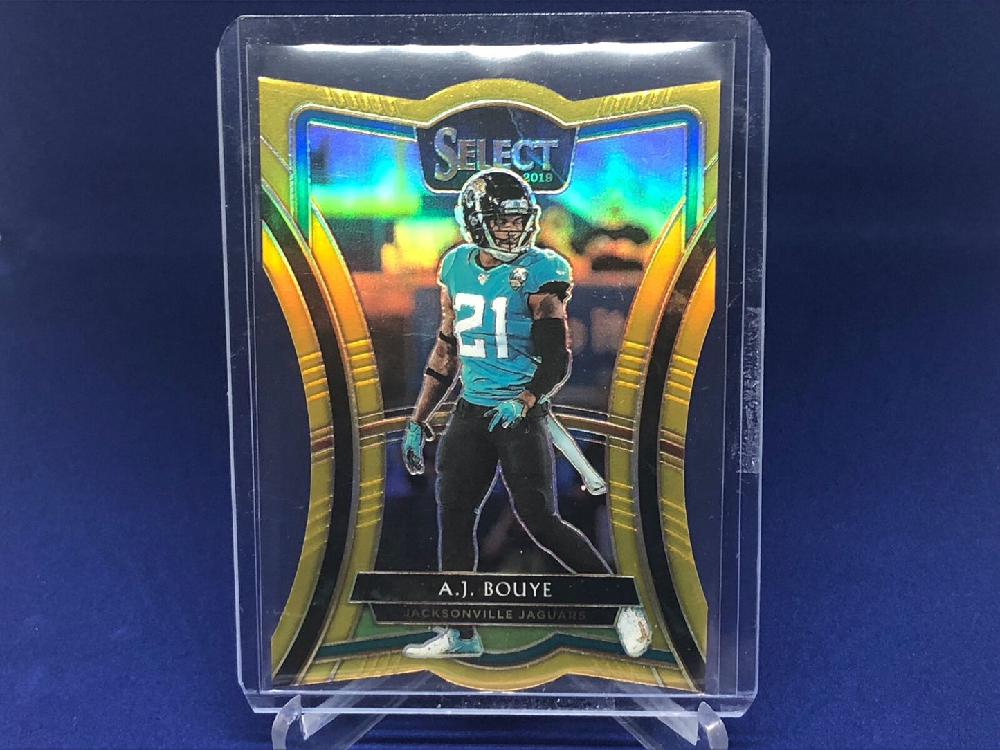 AJ BOUYE 2019 PANINI SELECT PREMIER LEVEL GOLD PRIZM DIE CUT #D 3/10