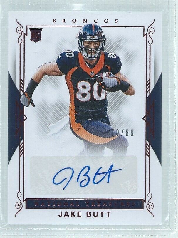 JAKE BUTT 2017 PANINI NATIONAL TREASURES AUTO RED RC #D 70/80