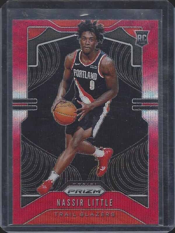 NASSIR LITTLE 2019-20 PANINI PRIZM RUBY WAVE RED SSP ROOKIE PRIZMS RC #269