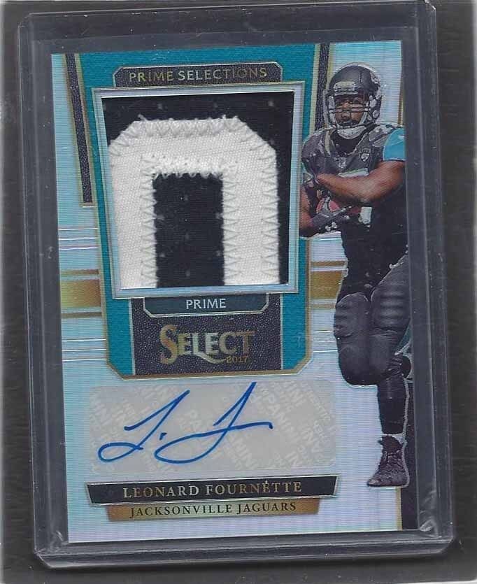 LEONARD FOURNETTE 2017 SELECT PRIME NAMEPLATE SELECTIONS PATCH AUTO RC #D 7/49