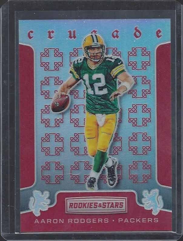 AARON RODGERS 2016 ROOKIES & STARS CRUSADE RED PRIZM #D 36/99