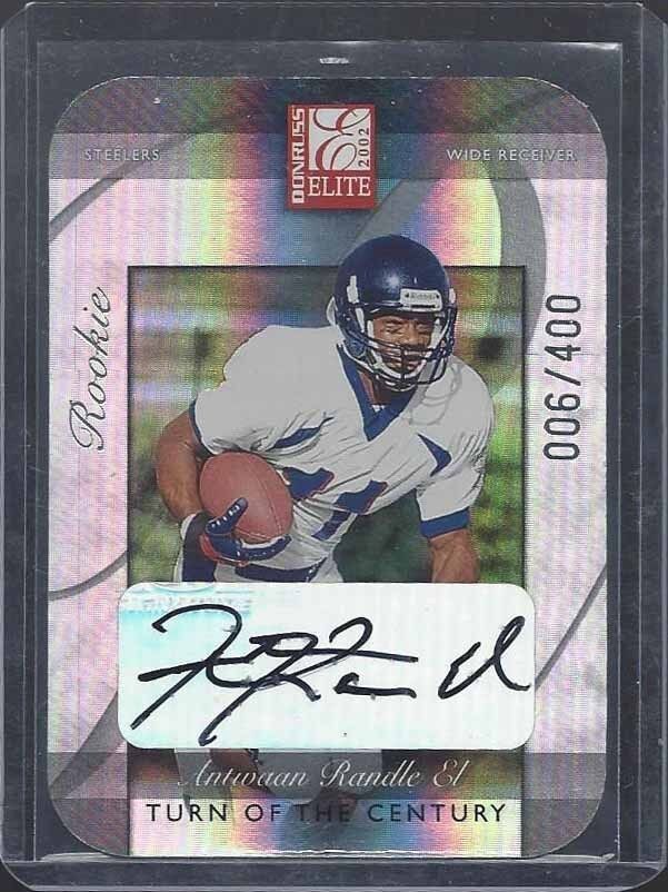 ANTWAAN RANDLE EL 2002 DONRUSS ELITE TURN OF THE CENTURY DIE CUT AUTO RC #D /400