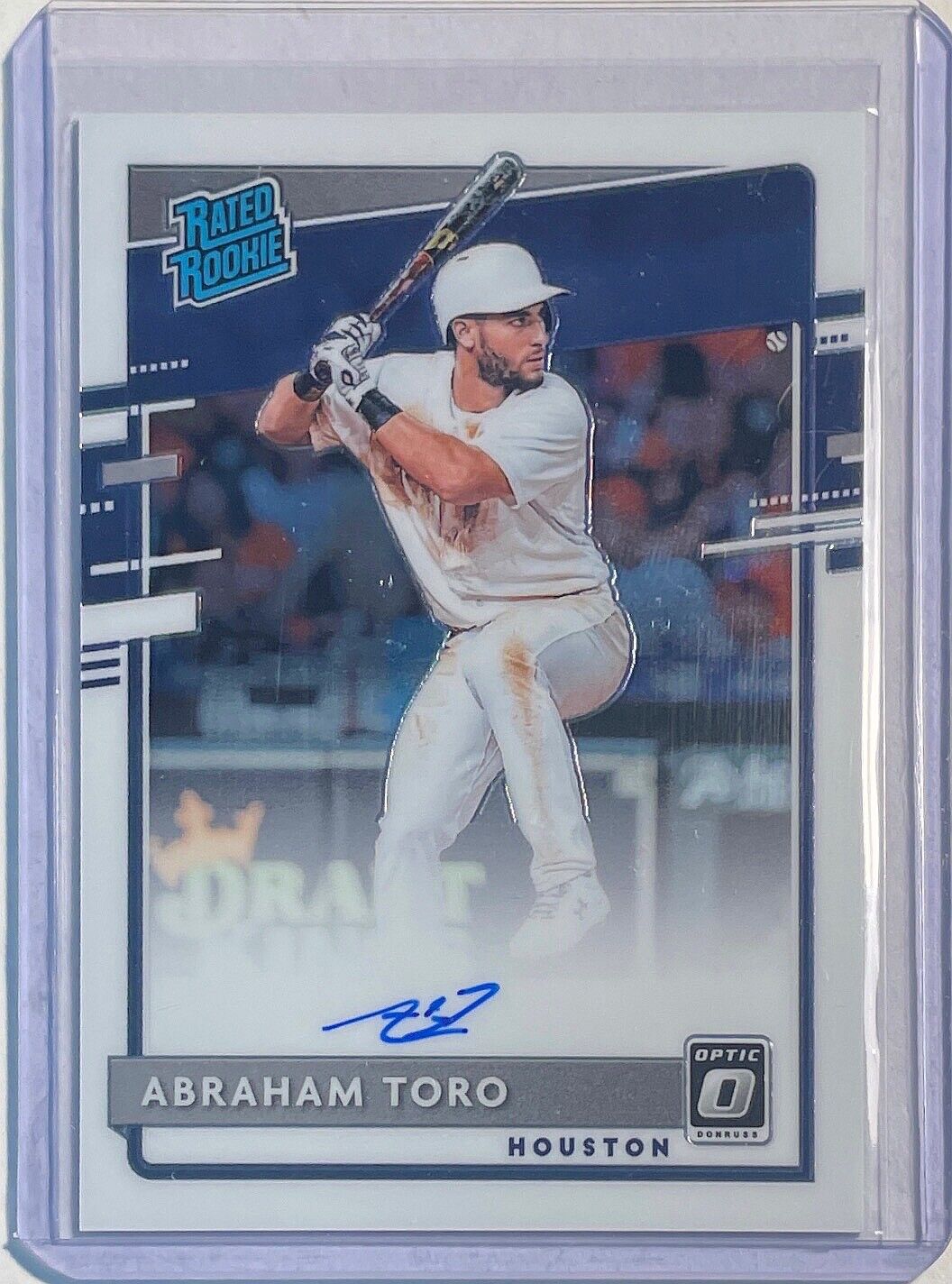ABRAHAM TORO 2020 DONRUSS OPTIC RATED ROOKIE ON CARD AUTO ROOKIE RC #RRS-AT