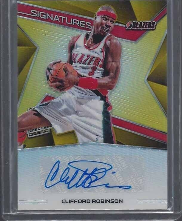 CLIFFORD ROBINSON 2018-19 SPECTRA GOLD PRIZM SIGNATURES AUTO #D 6/10
