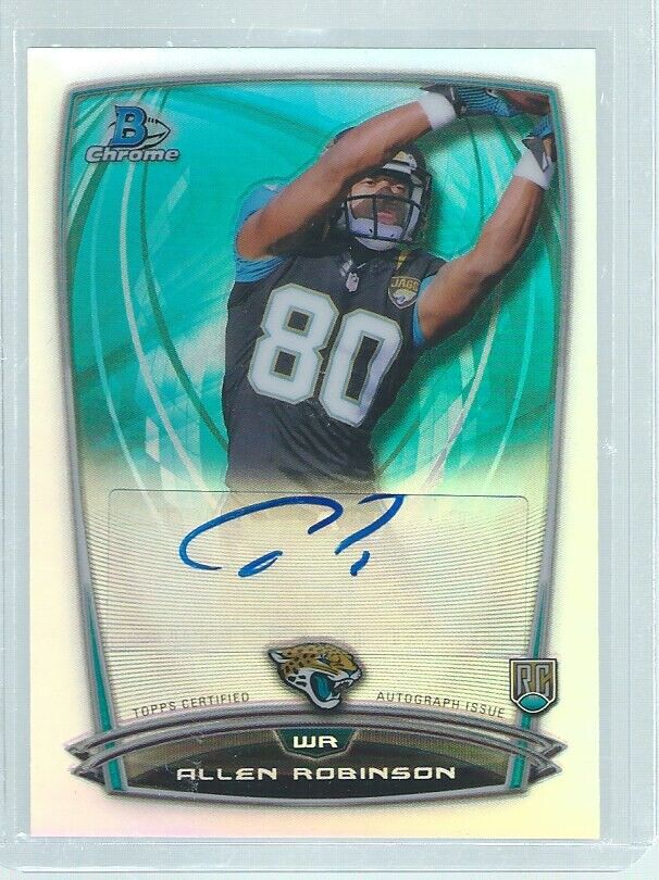 ALLEN ROBINSON 2014 TOPPS BOWMAN CHROME AUTO REFRACTOR RC