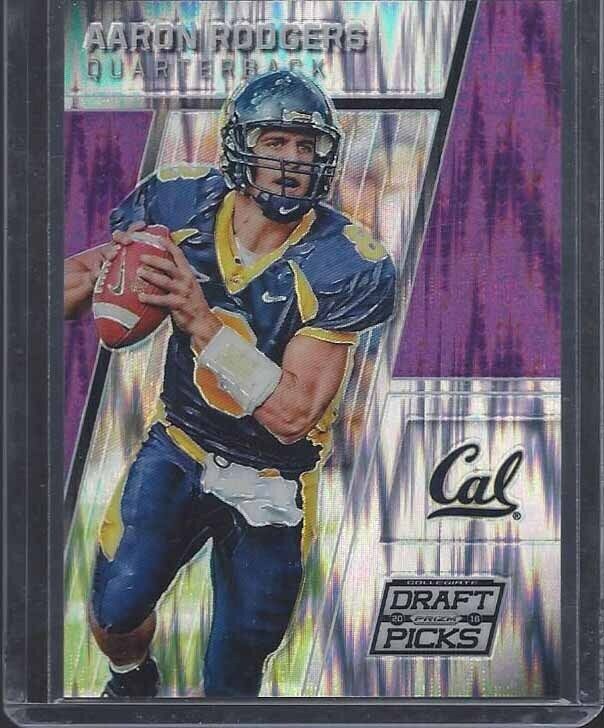 AARON RODGERS 2016 PANINI PRIZM PURPLE FLASH PRIZMS #D 42/99