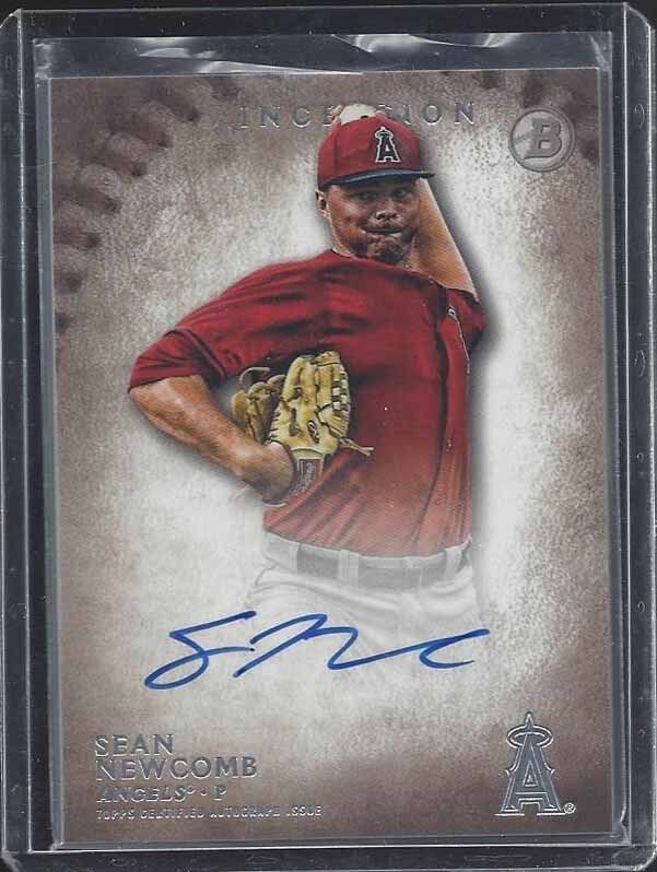SEAN NEWCOMB 2015 BOWMAN INCEPTION ON CARD PROSPECT AUTO