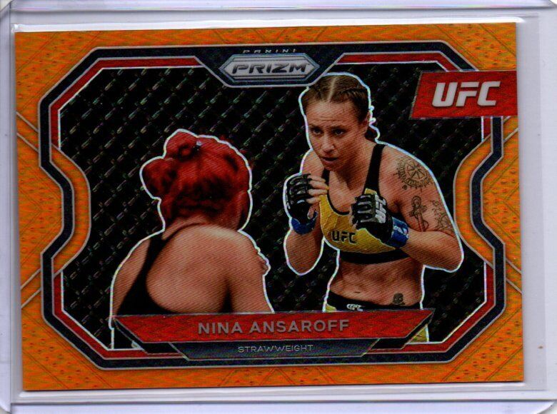 NINA ANSAROFF 2021 PANINI PRIZM UFC ORANGE PRIZM #D 93/99