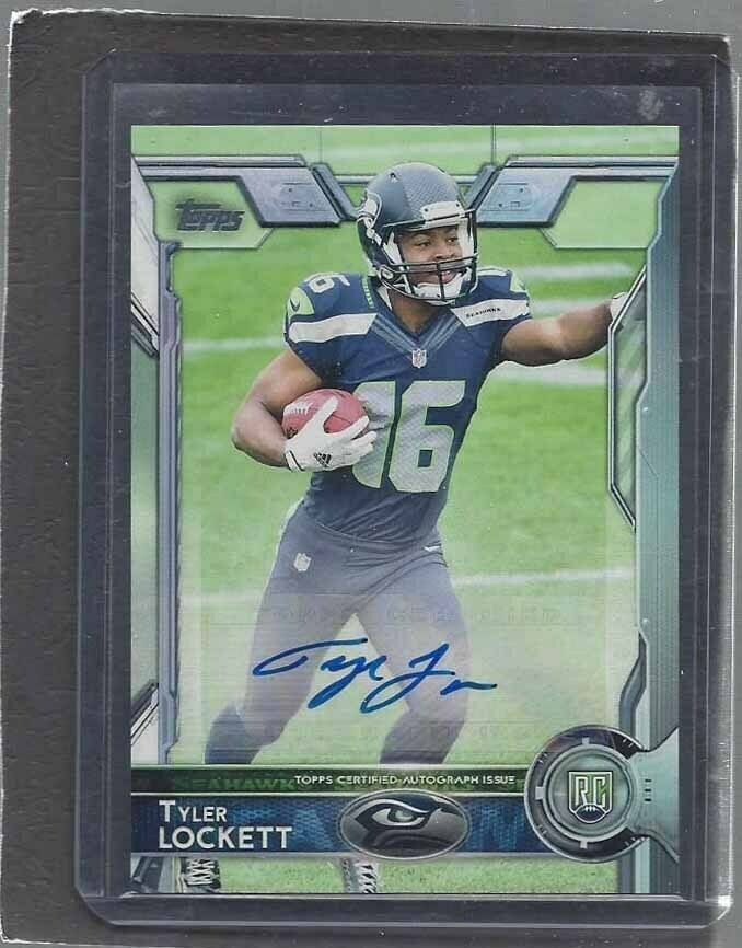 TYLER LOCKETT 2015 TOPPS SP PHOTO VARIATION SSP RARE VARIANT AUTO RC #462
