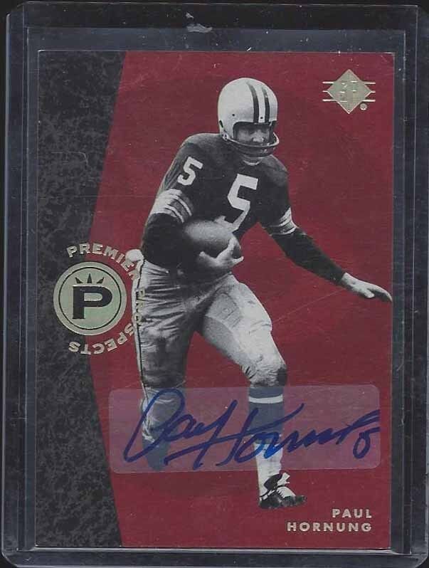 PAUL HORNUNG 2008 SP PREMIER PROSPECTS 1996 RETRO PACKERS RARE SP AUTO #380