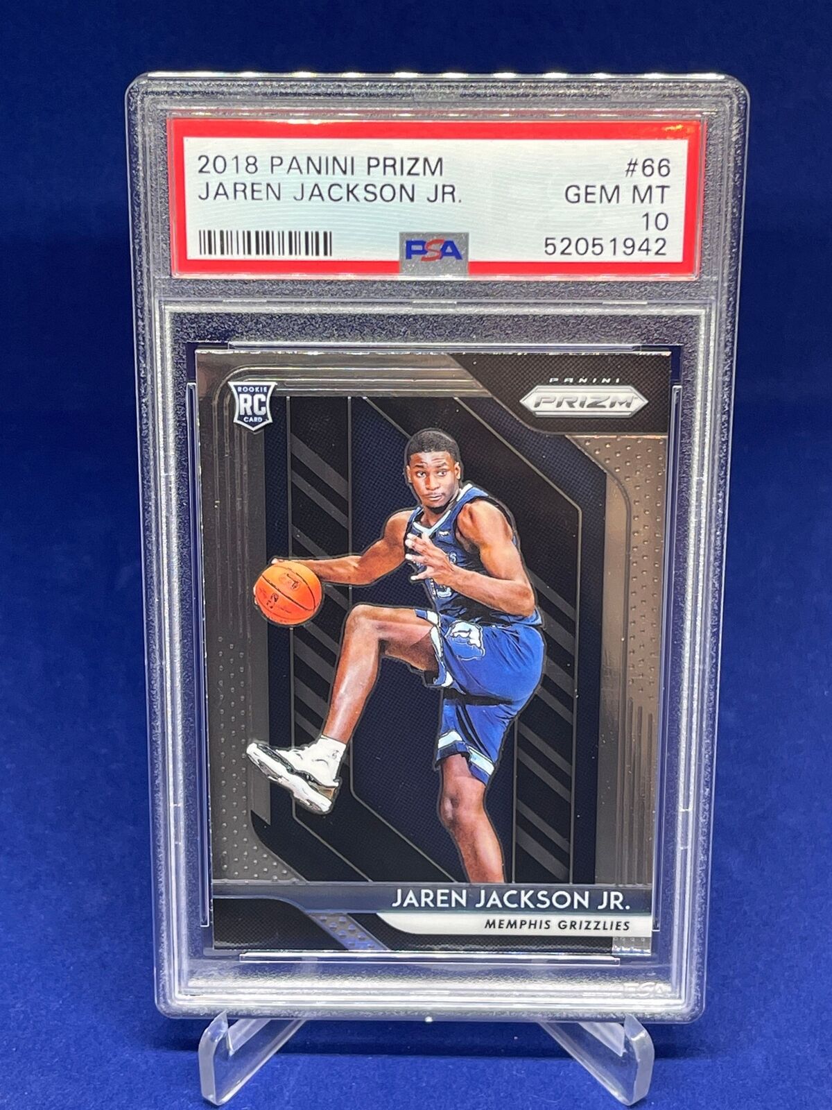 JAREN JACKSON JR 2018-19 PANINI PRIZM ROOKIE RC #66 PSA 10 GEM MINT