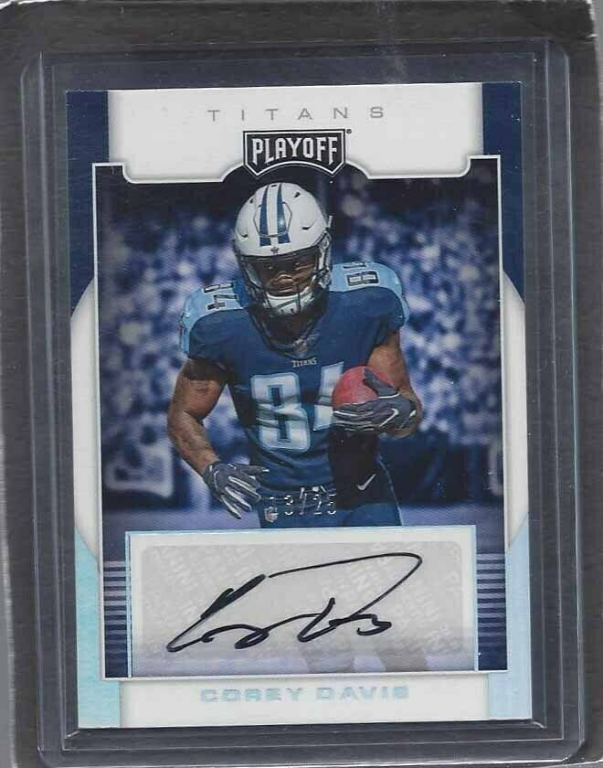 COREY DAVIS 2017 PANINI PLAYOFF SILVER FOIL ROOKIE AUTO RC #D 13/25