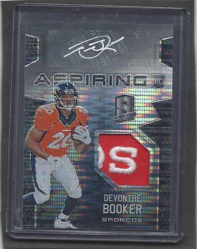 DEVONTAE BOOKER 2016 SPECTRA ASPIRING BLACK PRIZM LOGO PATCH AUTO RC #D 3/5