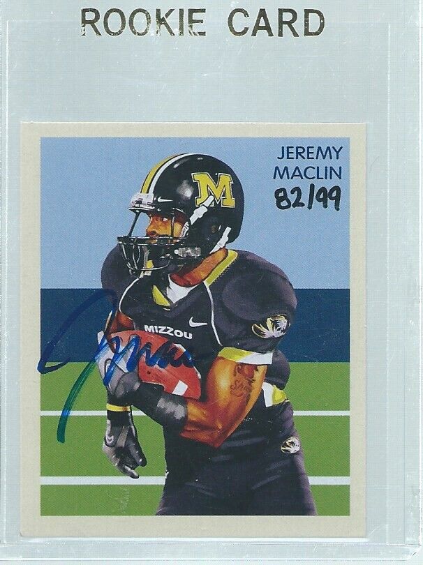 JEREMY MACLIN 2009 UD PHILADELPHIA MINI ON CARD AUTO RC #D 82/99