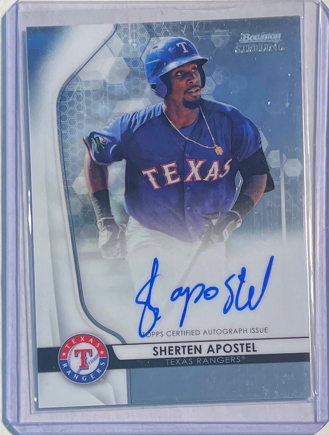 SHERTEN APOSTEL 2020 BOWMAN STERLING PROSPECT ON CARD AUTO #BSPA-SA