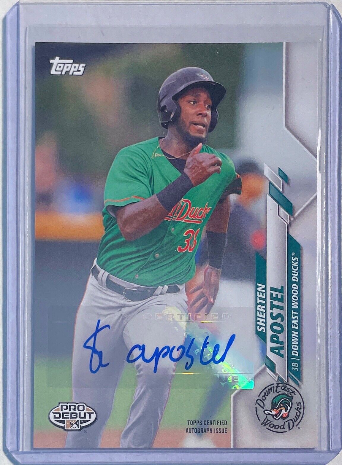 SHERTEN APOSTEL 2020 TOPPS PRO DEBUT PROSPECT AUTO #PD-61