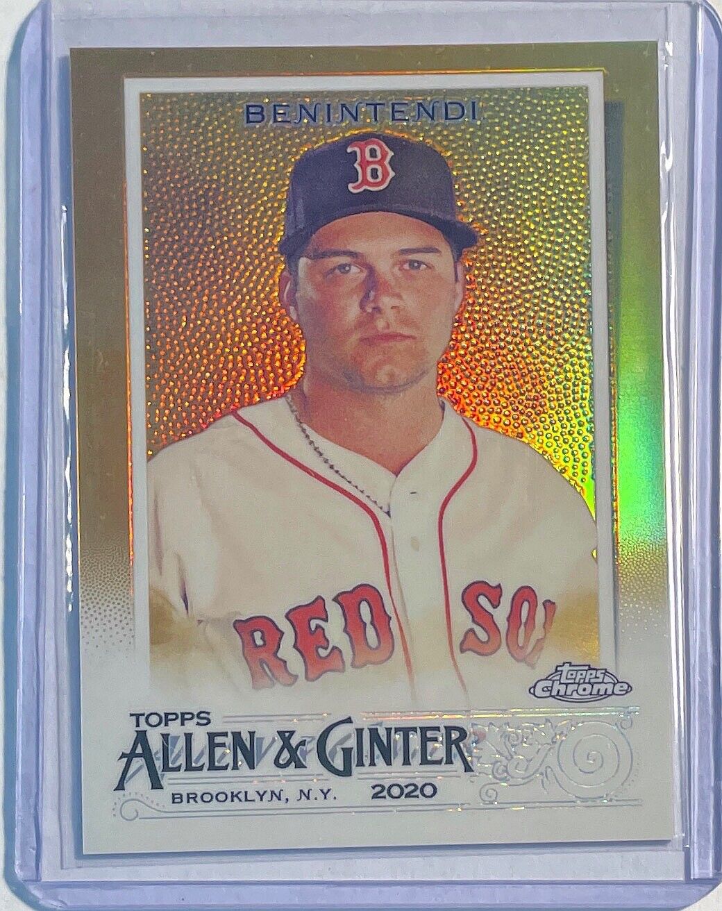 ANDREW BENINTENDI 2020 TOPPS ALLEN & GINTER GOLD CHROME REFRACTOR #D 25/50