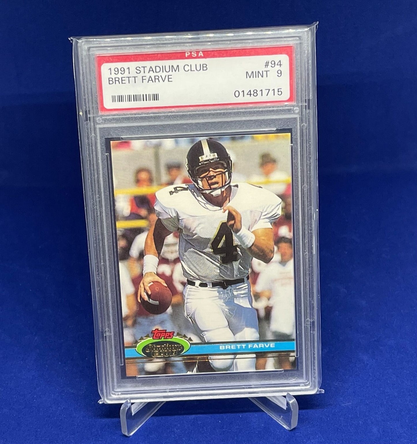 BRETT FAVRE 1991 STADIUM CLUB ROOKIE RC #94 PSA 9 MINT