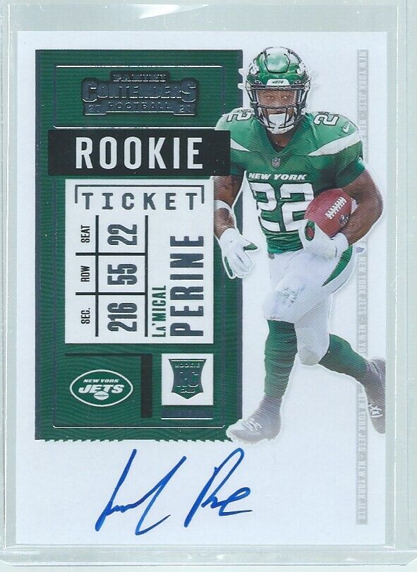 LA'MICAL PERINE 2020 PANINI CONTENDERS ROOKIE TICKET ON CARD AUTO RC #135