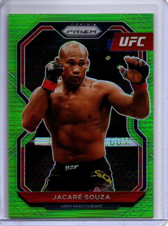 JACARE SOUZA 2021 PANINI PRIZM UFC NEON GREEN PRIZM #D 49/75