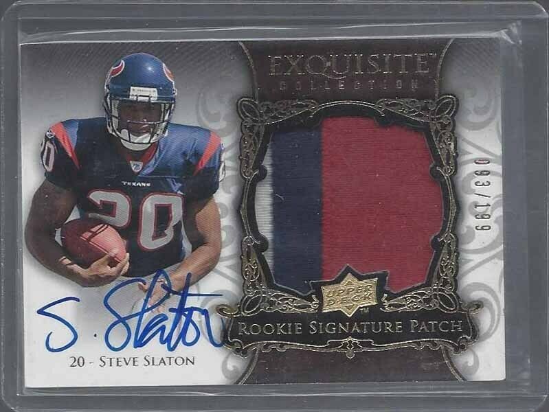 STEVE SLATON 2008 UD EXQUISITE RPA JUMBO 3 COLOR PATCH AUTO RC #D 93/199