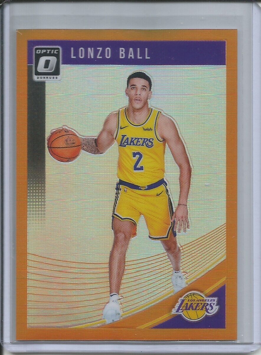 LONZO BALL 2018-19 DONRUSS OPTIC ORANGE HOLO PRIZM #D 150/199