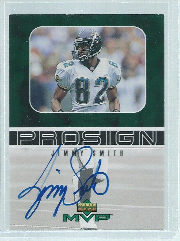 JIMMY SMITH 1999 UD MVP PROSIGN ON CARD AUTO