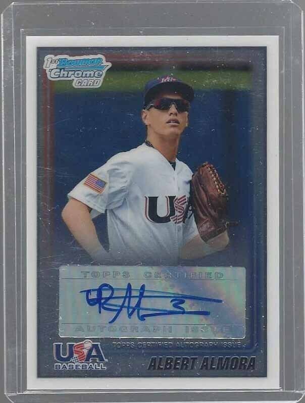 ALBERT ALMORA 2010 BOWMAN CHROME USA 1ST PROSPECT AUTO #D 16/99