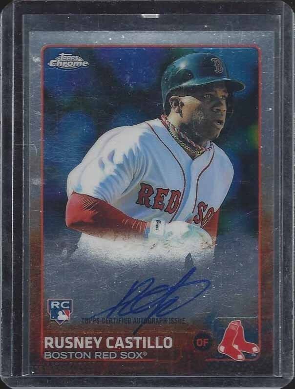 RUSNEY CASTILLO 2015 TOPPS CHROME ROOKIE ON CARD AUTO RC