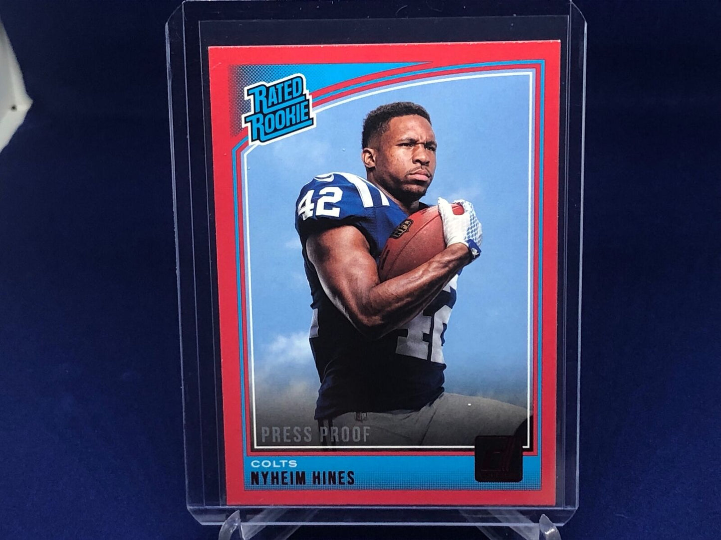 NYHEIM HINES 2018 PANINI DONRUSS RATED ROOKIE RED PRESS PROOF RC # 327