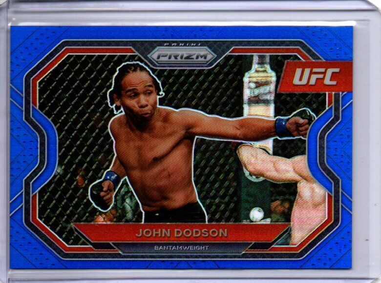JOHN DODSON 2021 PANINI PRIZM UFC BLUE PRIZM #D 38/199