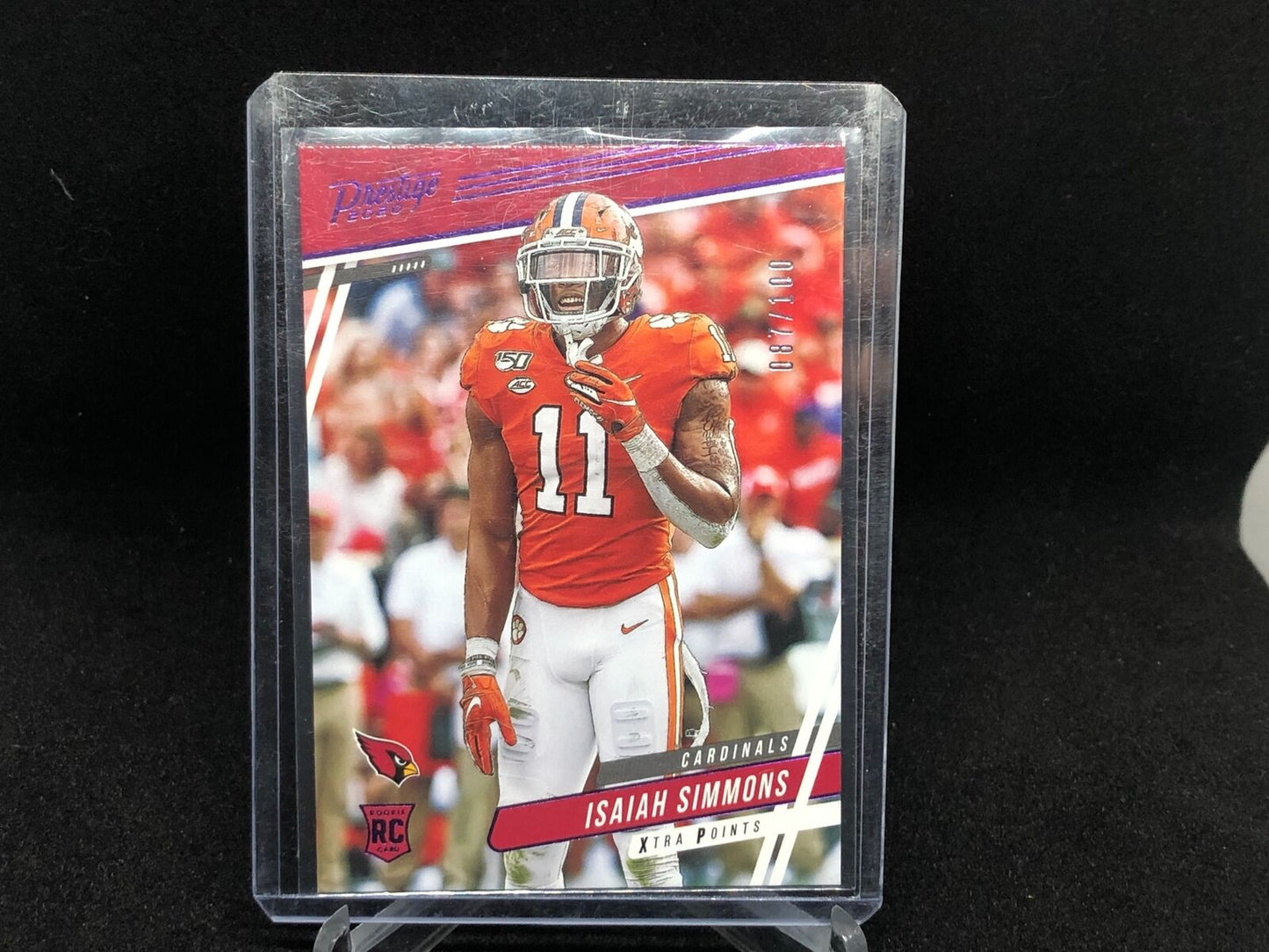 ISAIAH SIMMONS 2020 PRESTIGE PURPLE RC #’D 87/100