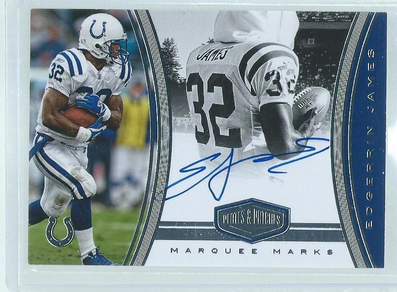 EDGERRIN JAMES 2017 PLATES & PATCHES MARQUEE MARKS ON CARD AUTO #D 16/50
