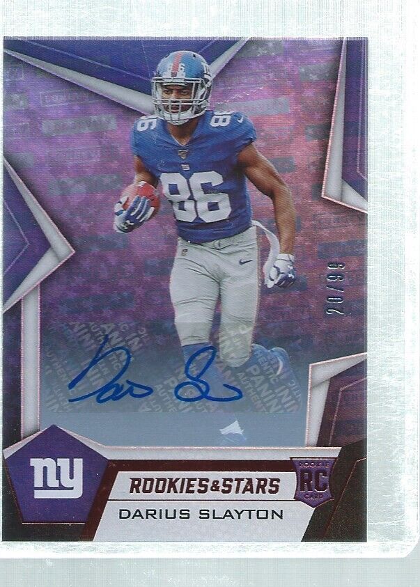 DARIUS SLAYTON 2019 ROOKIES & STARS LONGEVITY AUTO RED ROOKIE RC #D 20/99