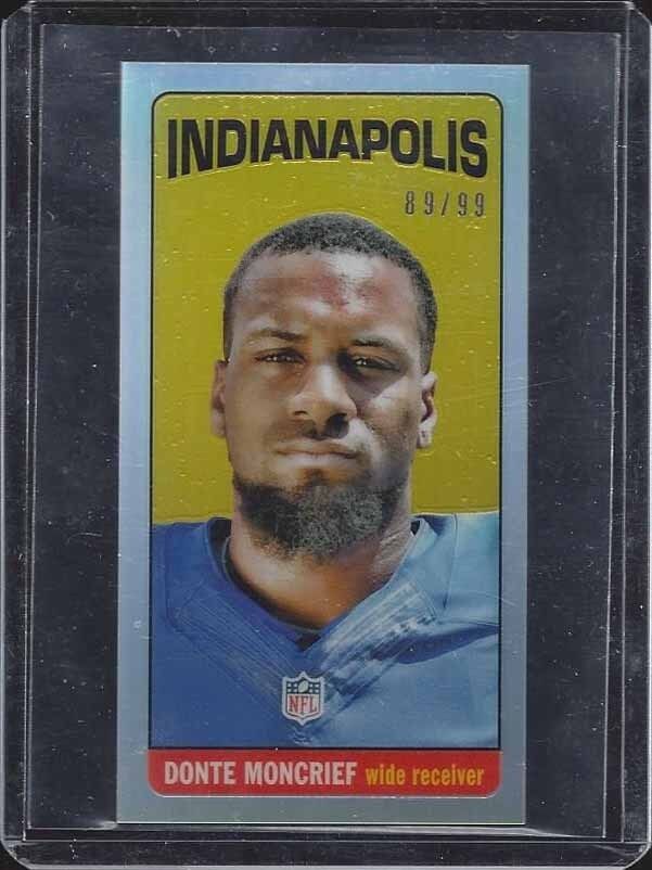 DONTE MONCRIEF 2014 TOPPS CHROME RETRO TALL BOY ROOKIE REFRACTOR RC #D 89/99