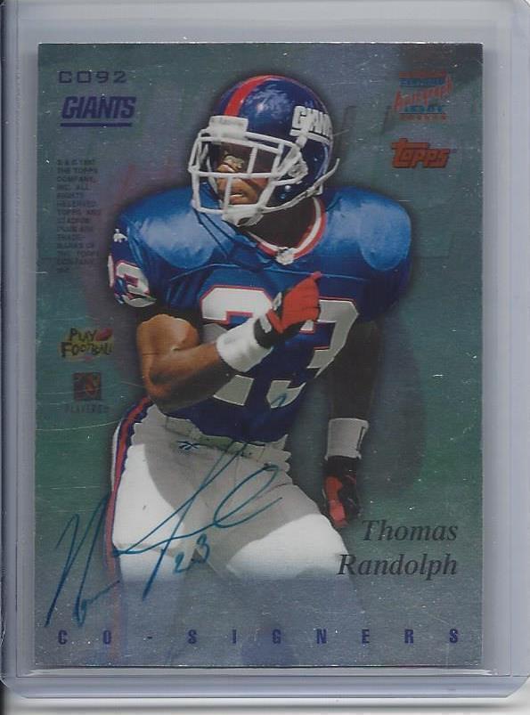 RAY MICKENS THOMAS RANDOLPH 1997 STADIUM CLUB CO-SIGNERS BACK TO BACK DUAL AUTO