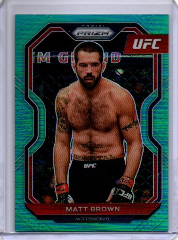 MATT BROWN 2021 PANINI PRIZM UFC TEAL PRIZM #D 49/49