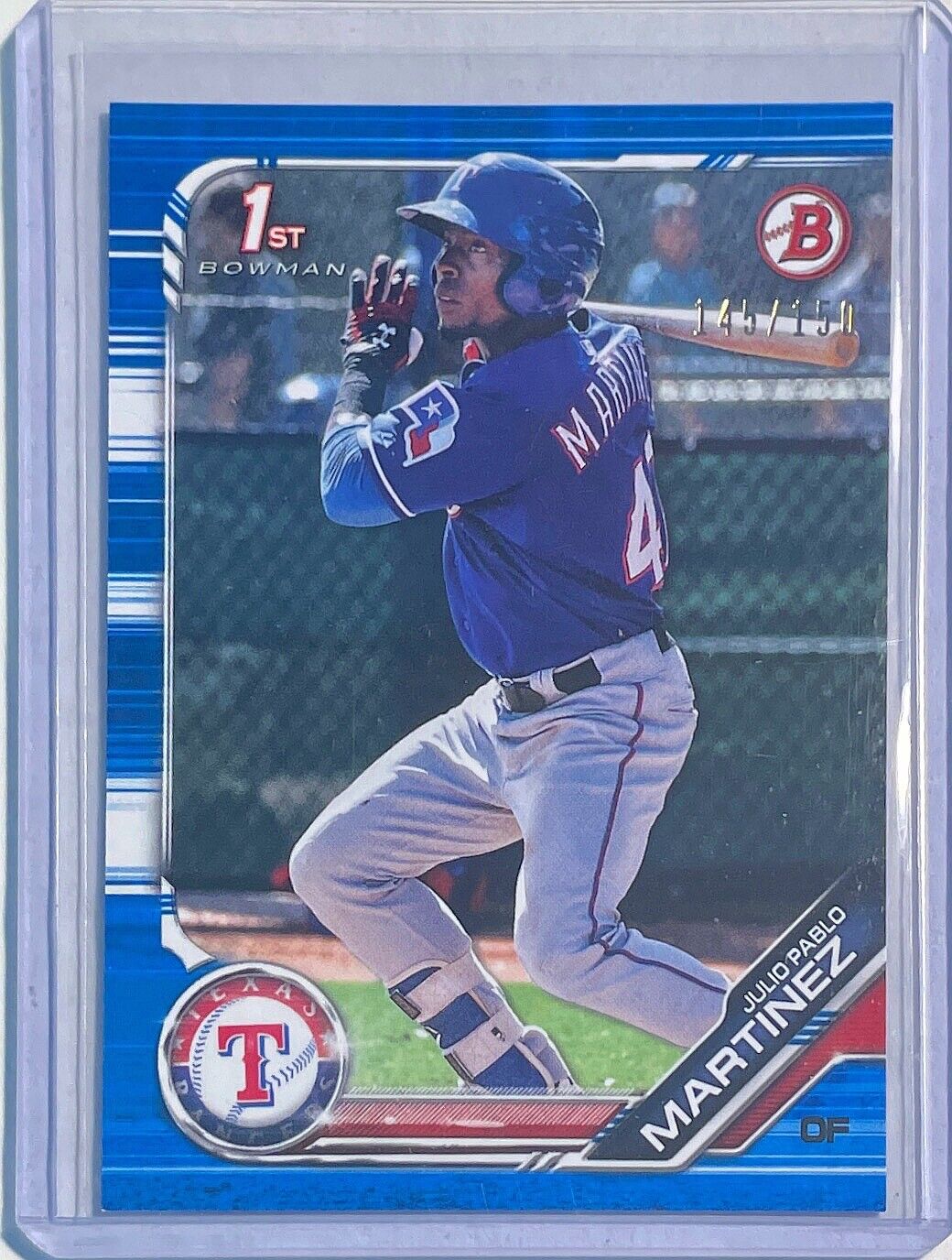 JULIO PABLO MARTINEZ 2019 BOWMAN 1ST PROSPECT BLUE #D 145/150