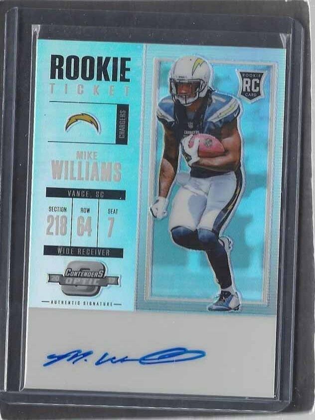 MIKE WILLIAMS 2017 PANINI CONTENDERS OPTIC ON CARD ROOKIE AUTO RC #125