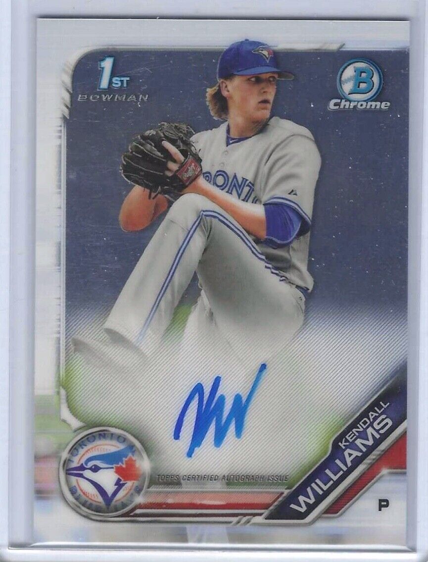 KENDALL WILLIAMS 2019 BOWMAN CHROME 1ST PROSPECT ON CARD AUTO #CDA-KW