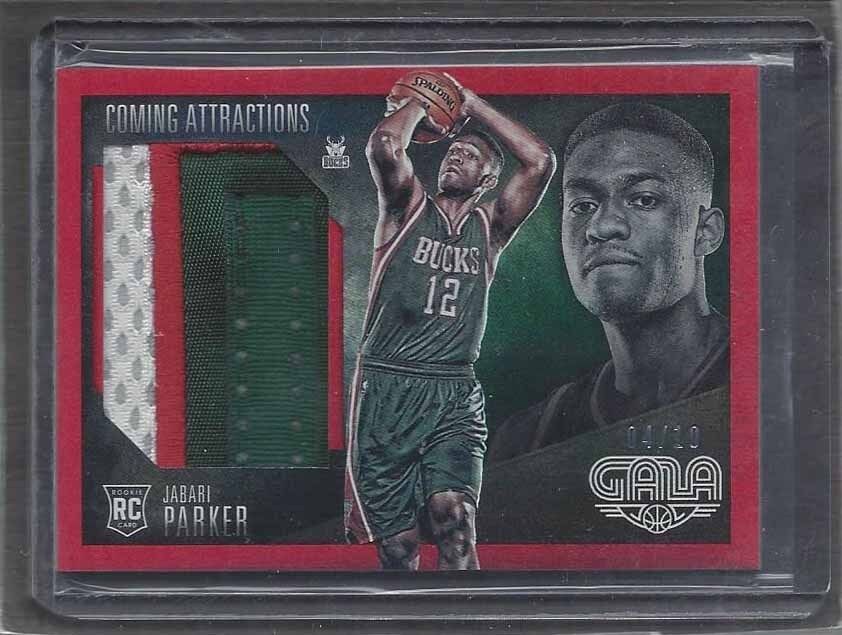 JABARI PARKER 2014-15 GALA COMING ATTRACTIONS RED JUMBO 3 COLOR PATCH RC #D 4/10