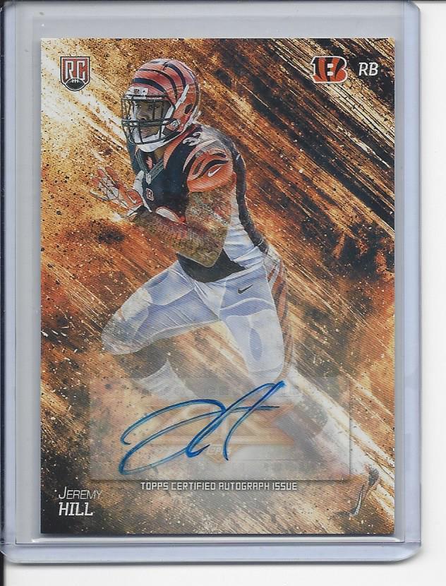 JEREMY HILL 2014 TOPPS FIRE BENGALS ROOKIE AUTO RC #133