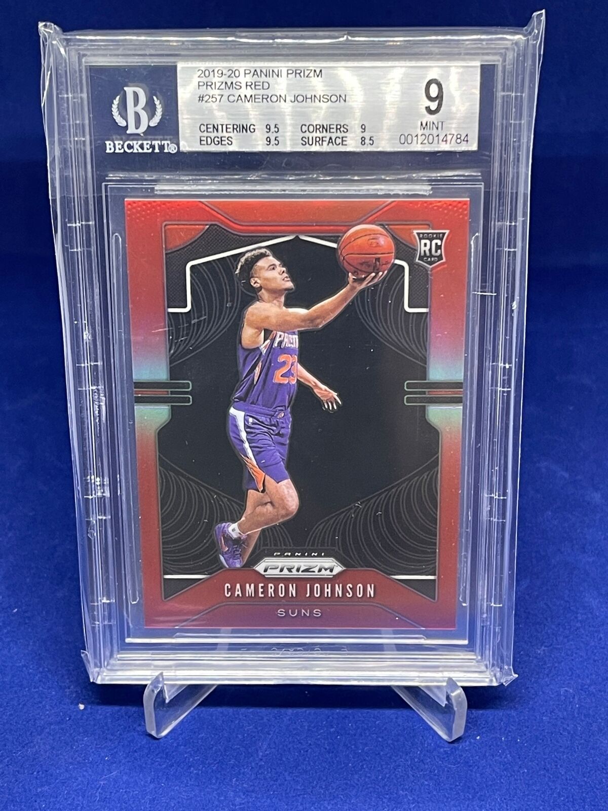 CAMERON JOHNSON 2019-20 PANINI PRIZM RED PRIZMS ROOKIE RC #D 68/299 BGS 9 MINT
