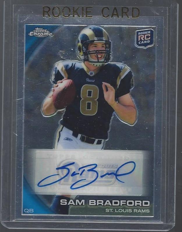 SAM BRADFORD 2010 TOPPS CHROME ROOKIE AUTO RC #150