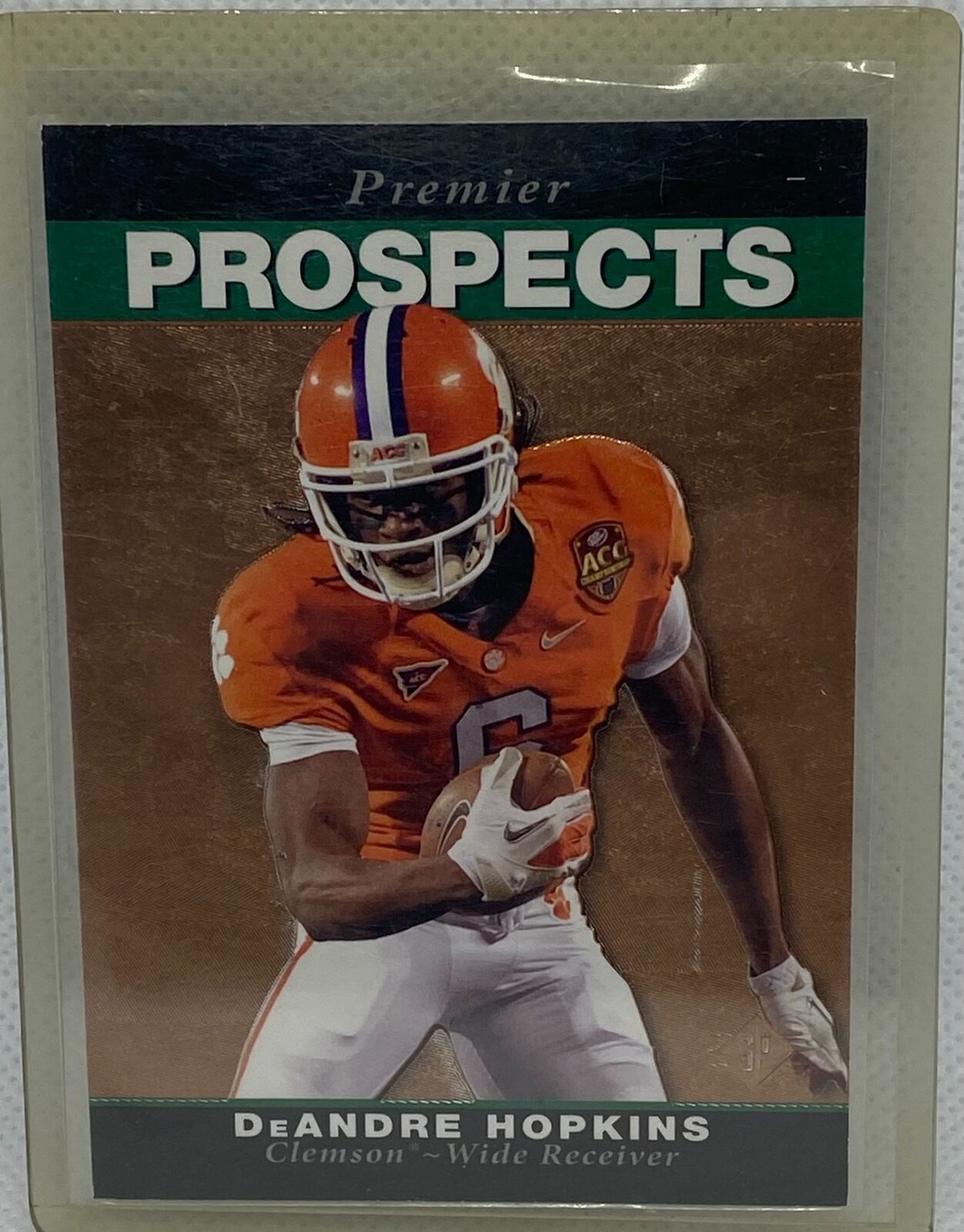 DEANDRE HOPKINS 2013 UPPER DECK PREMIER PROSPECTS BRONZE RC #95SP-90