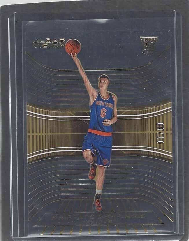 KRISTAPS PORZINGIS 2015-16 CLEAR VISION GOLD KNICKS ROOKIE RC #D 8/10