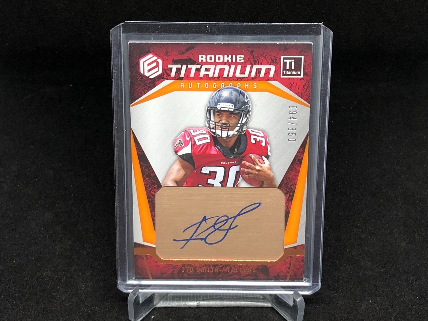 ITO SMITH 2018 PANINI ELEMENTS TITANIUM ON CARD AUTO RC #D 94/350