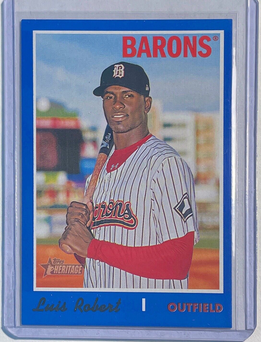 LUIS ROBERT 2019 TOPPS HERITAGE MINORS PROSPECT BLUE #D 07/99