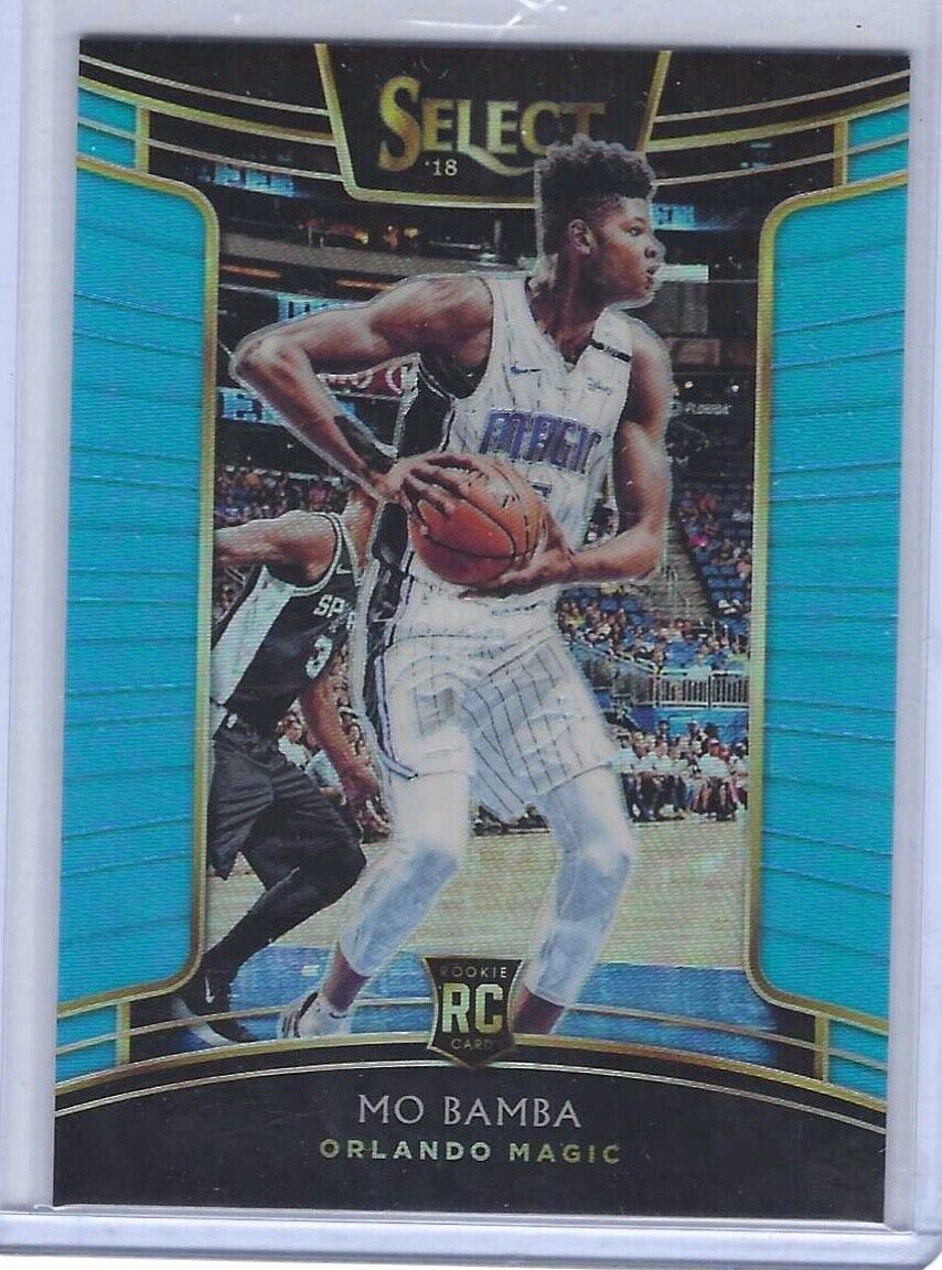 MO BAMBA 2018-19 PANINI SELECT CONCOURSE LEVEL LIGHT BLUE PRIZM RC #d /299